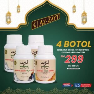 4 Botol - 2 x Habbatus Sauda & 2 x Olive Oil